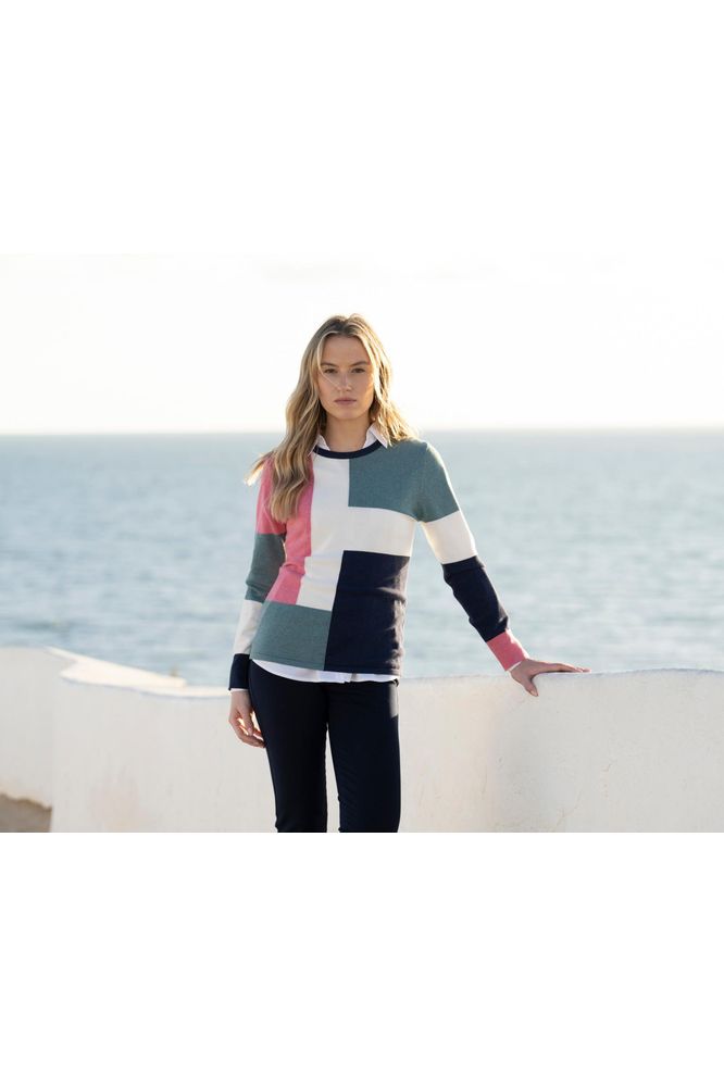 Marble Sweater 8055 Pink