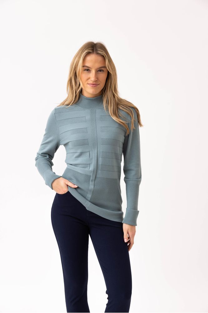 ARNA SWEATER, HEATHERED SEASIDE GREY