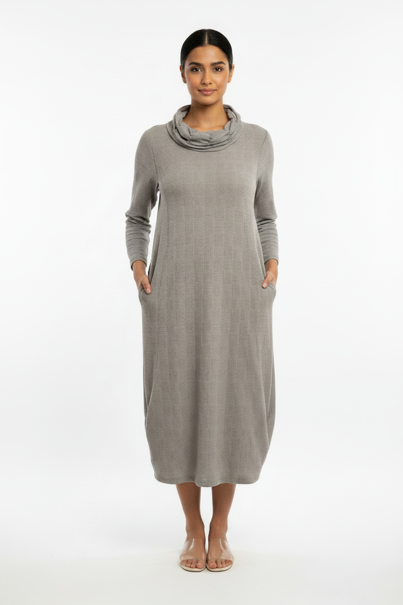 My Soul Stretch Bubble Dress Sand