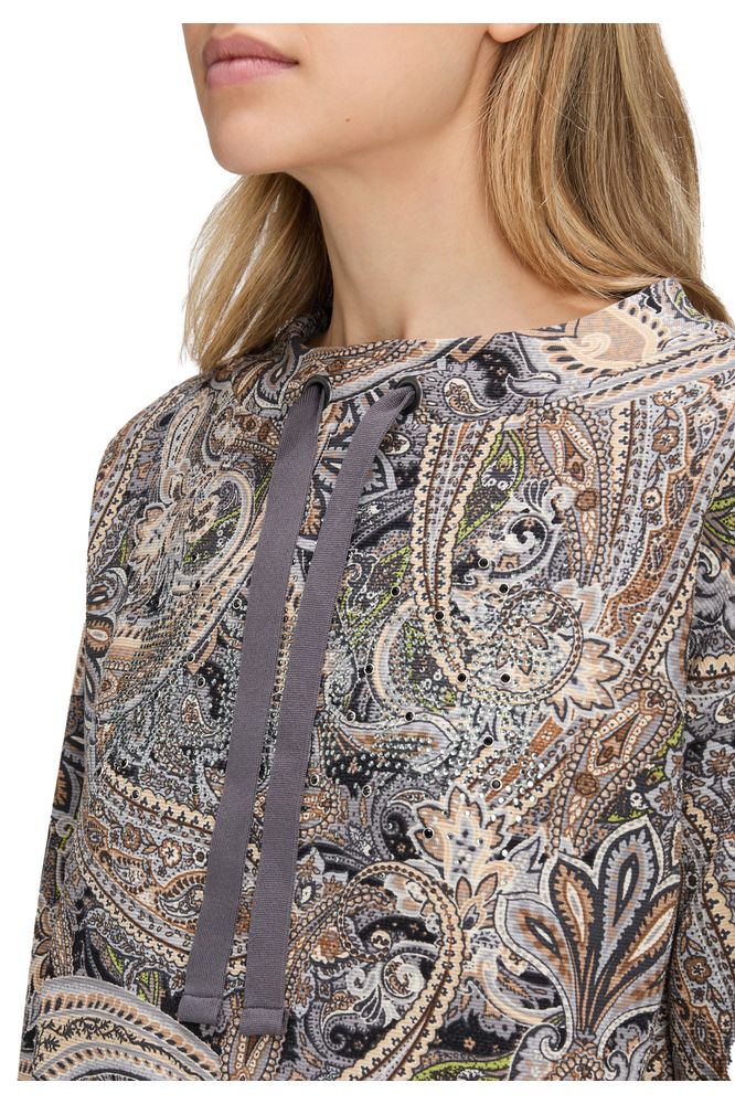 Betty Barclay Grey Paisley Print Sweatshirt
