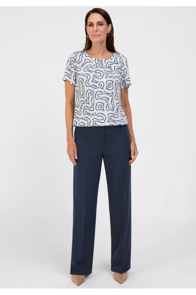 Bianca Darin Blouse Blue Mix