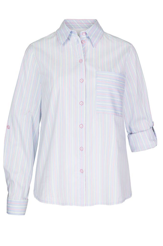 Bianca Anina Stripe Blouse - Blue Vision