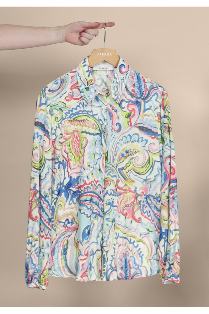 Bianca Adina Blouse Blue Mix