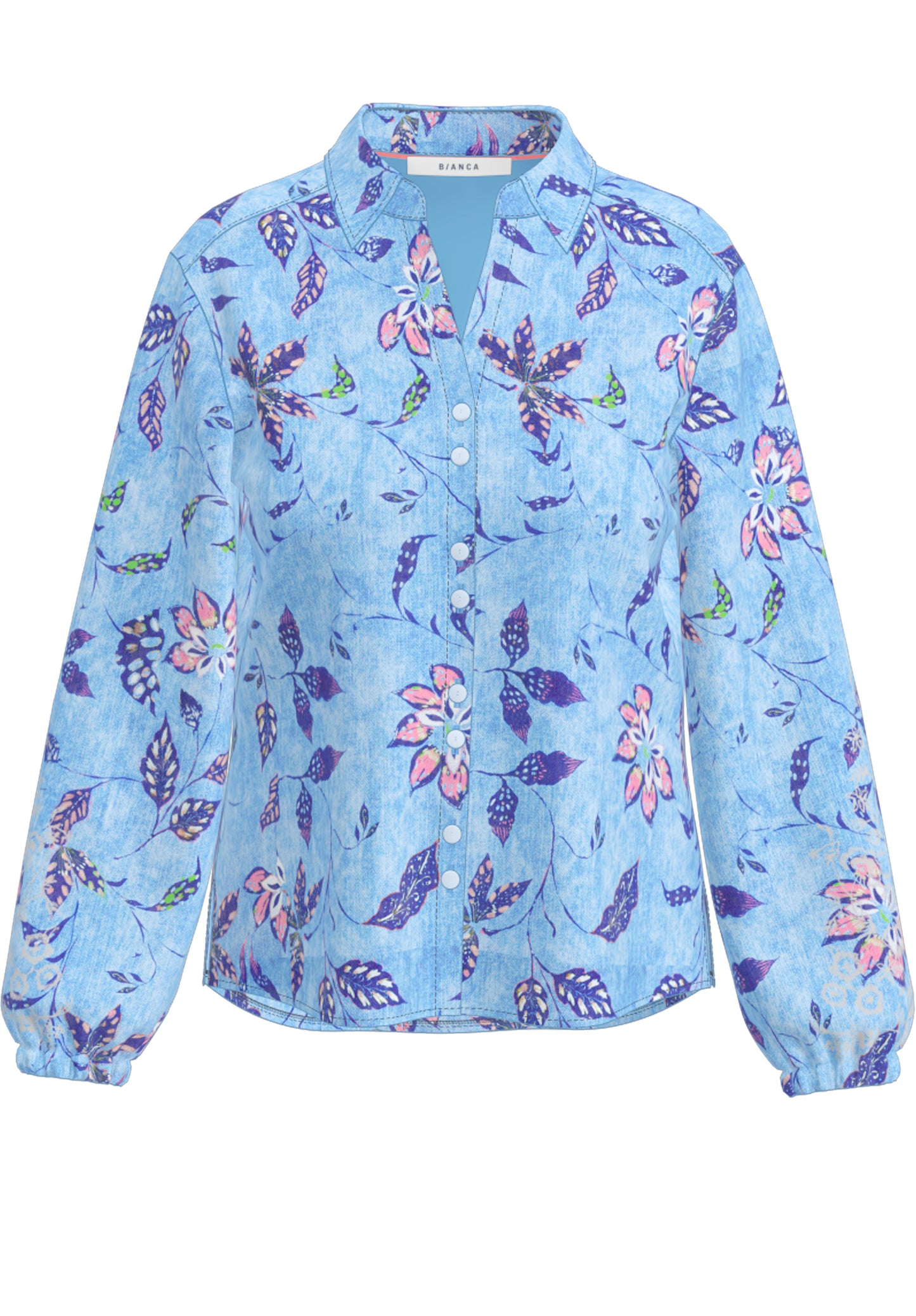 Bianca Adina Blouse - Blue Vision