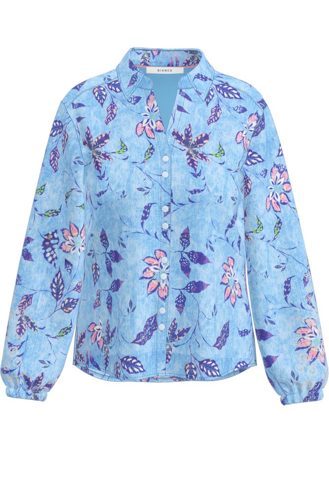 Bianca Adina Blouse - Blue Vision