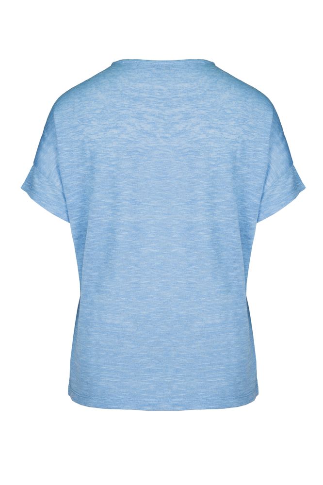 Bianca Julie V-Neck T-shirt - Blue Vision