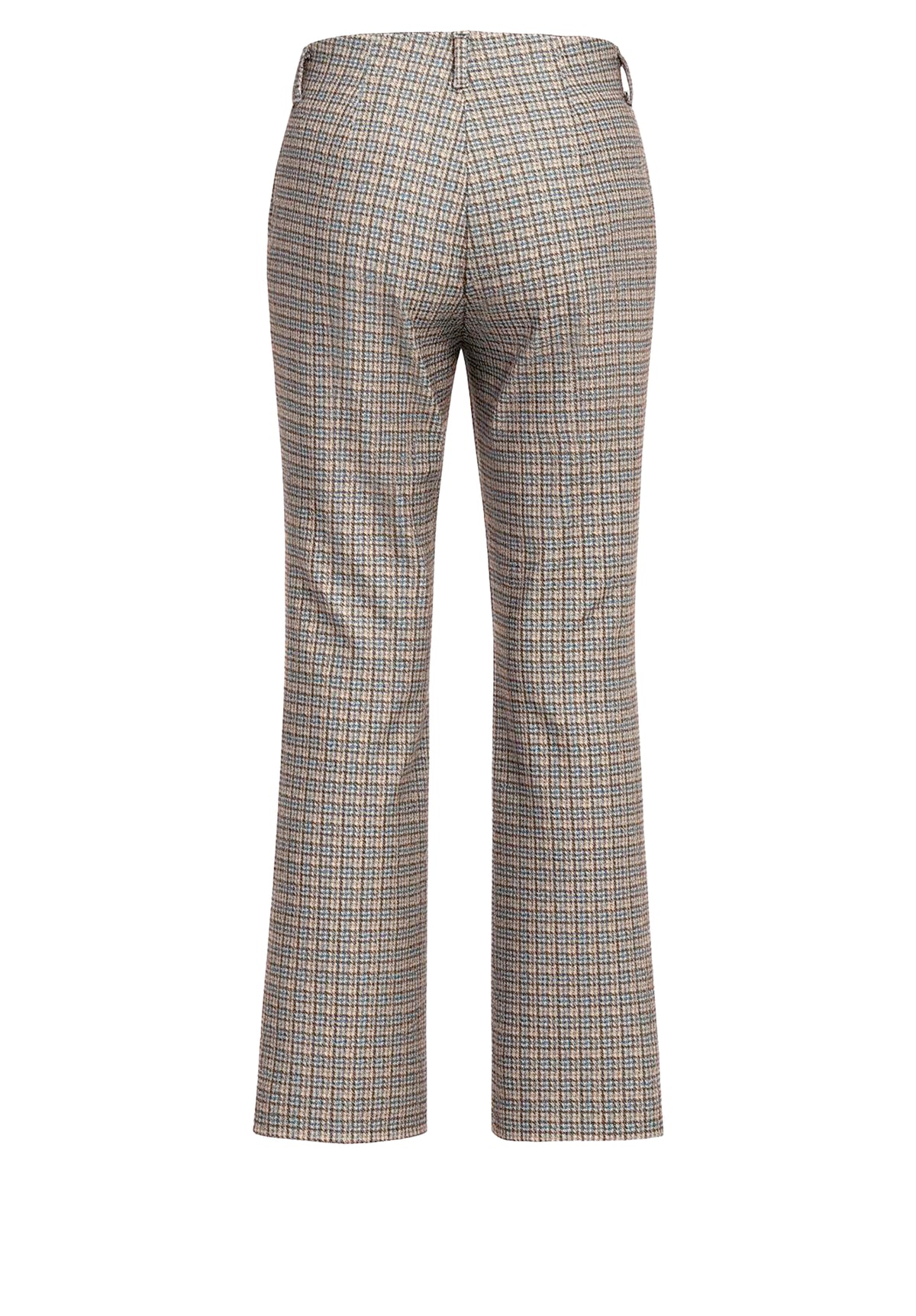 Bianca Siena Checked Pull-on Trousers Grey Mix
