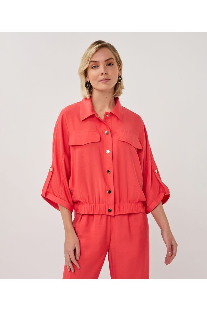 Esqualo Slub Jacket Chili