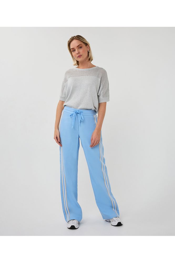 Esqualo Ajour Batwing Sweater Blue