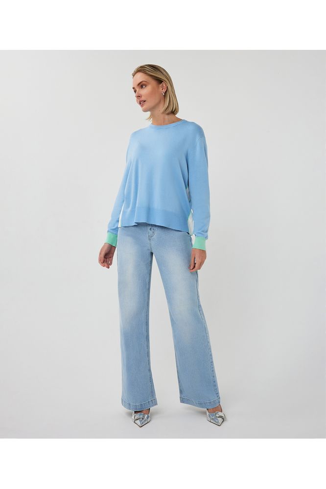 Esqualo Stripe Sweater Blue