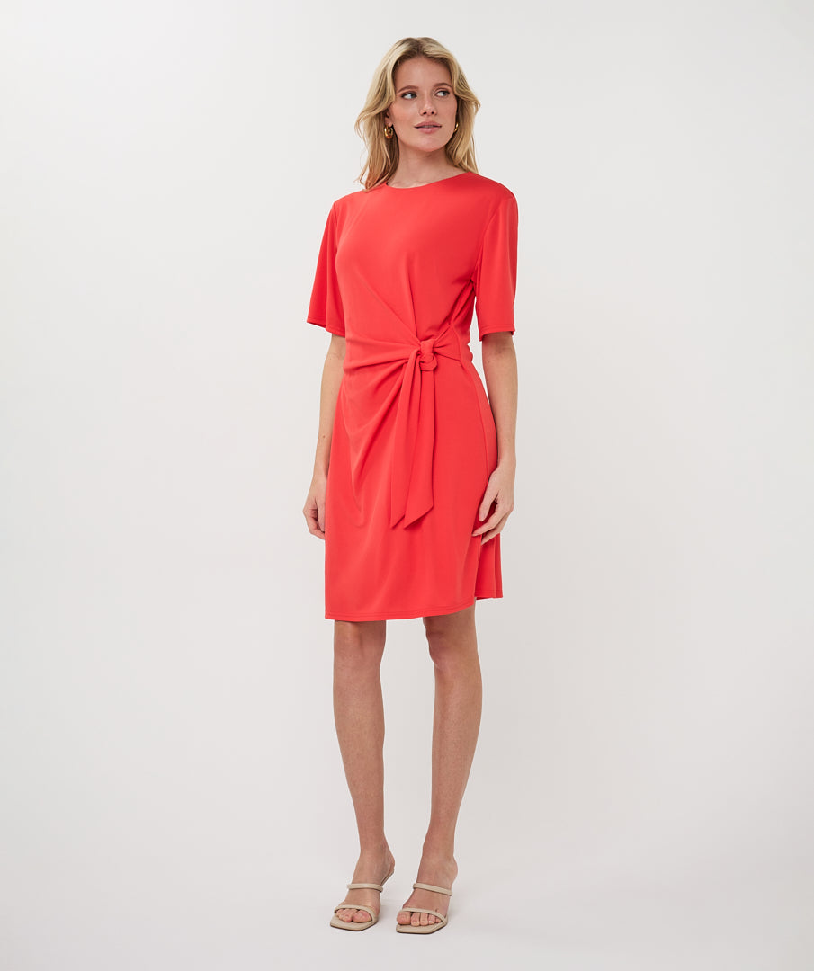 Esqualo Short Bow Dress Red