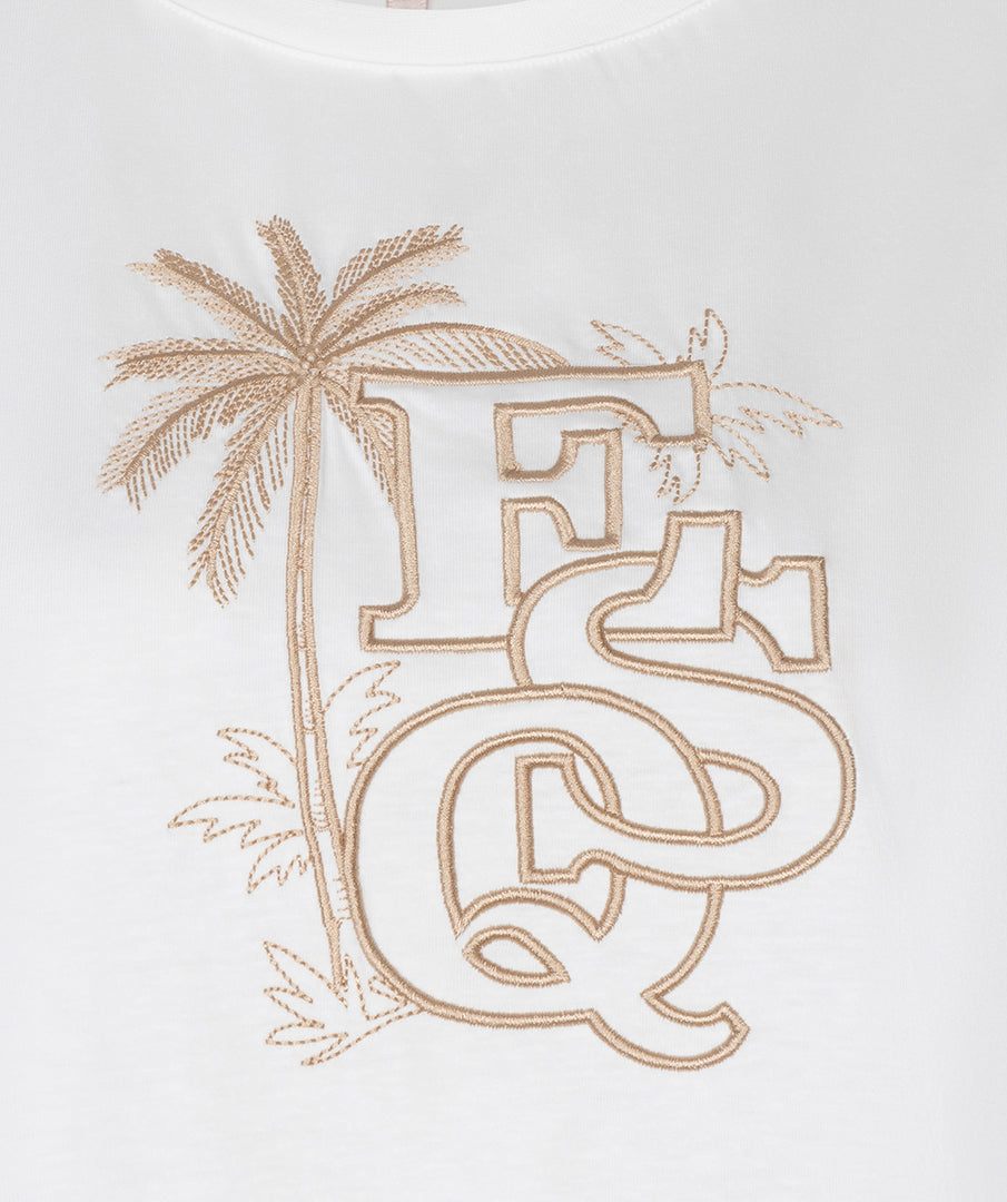 Esqualo Palm ESQ T-Shirt White/Sand