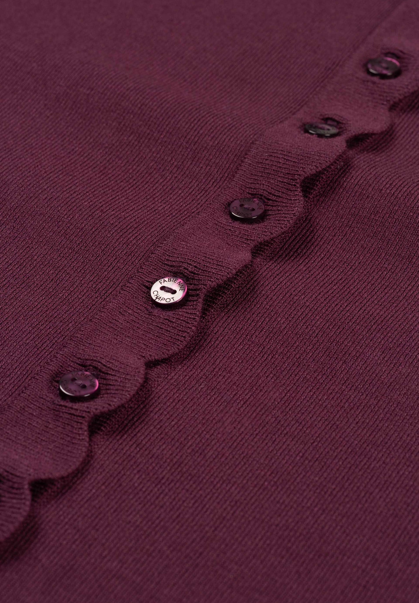 Fabienne Chapot Scarlett Short Sleeve Cardigan Brigitte Bordeaux