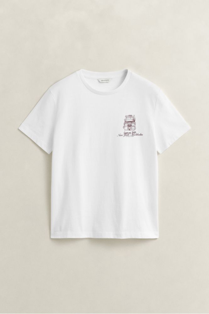 Gant Graphic Short Sleeve T-Shirt-White