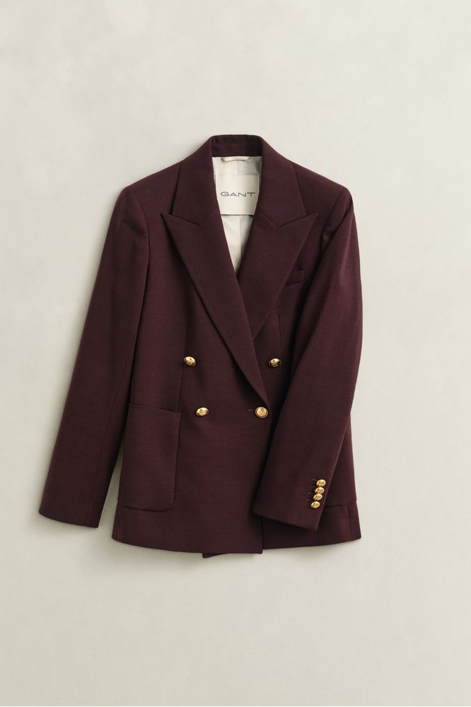 Gant Slim Fit Blazer-Darkened Wine