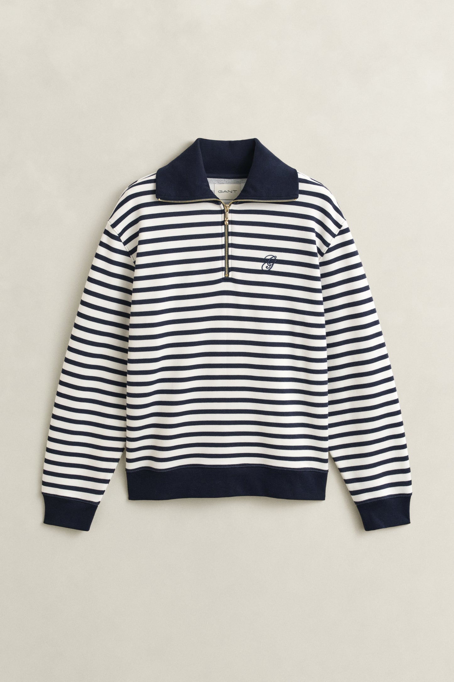 Gant Half Zip Sweatshirt Evening Blue