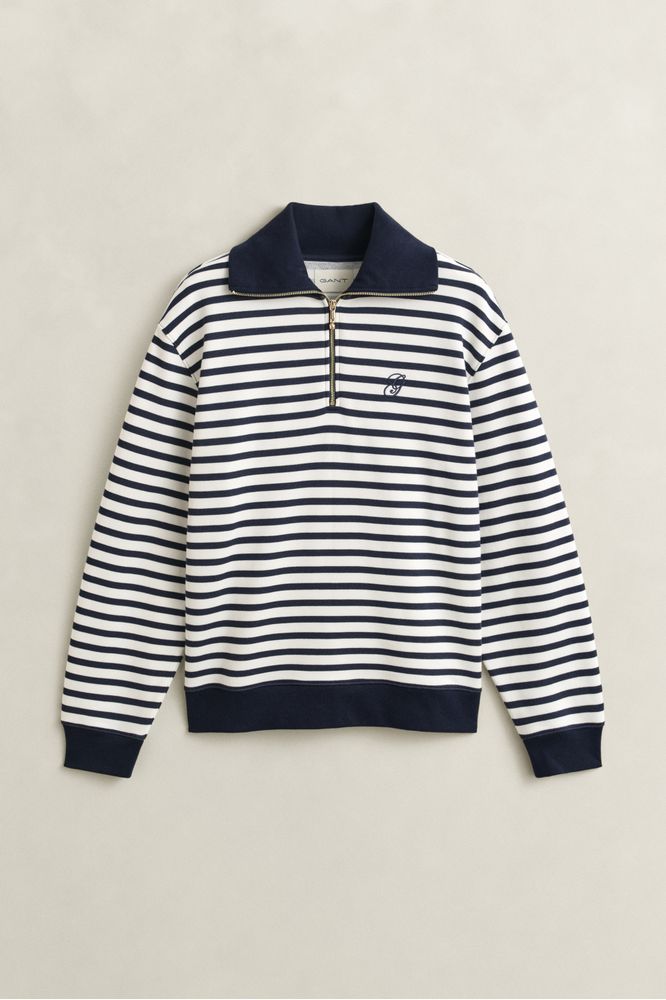 Gant Half Zip Sweatshirt Evening Blue