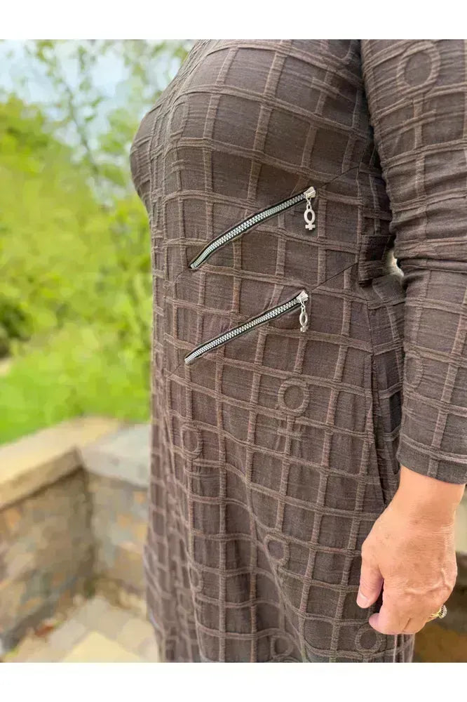 My Soul Bubble Dress Brown