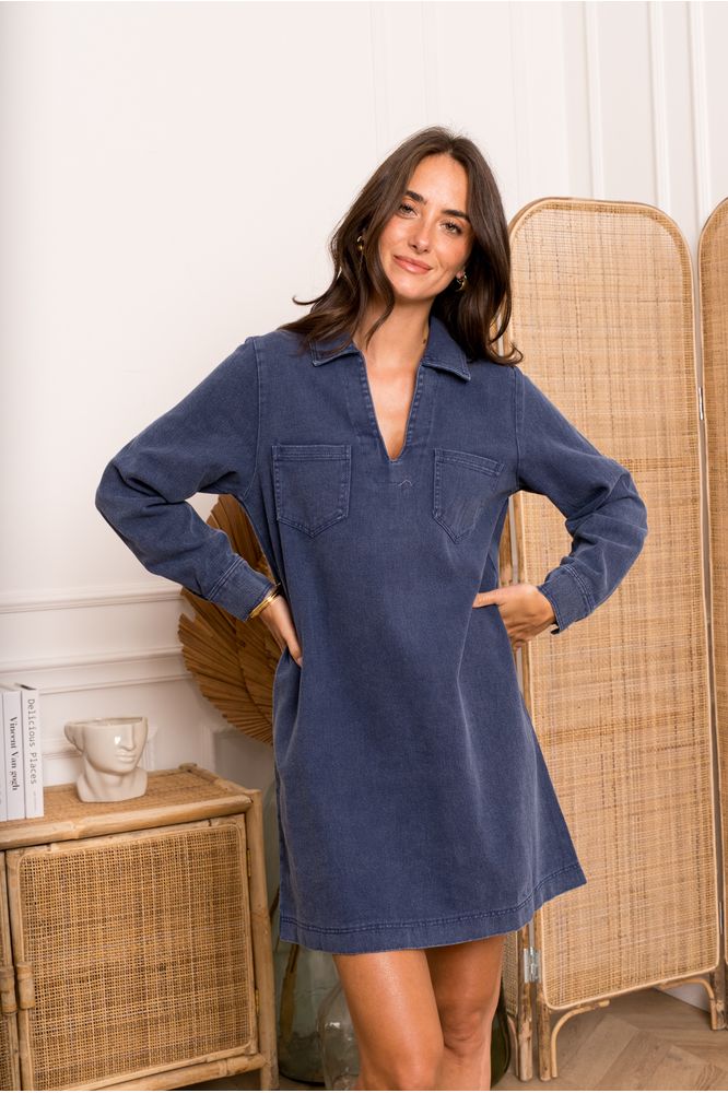 Killy Soft Denim Dress - Marine