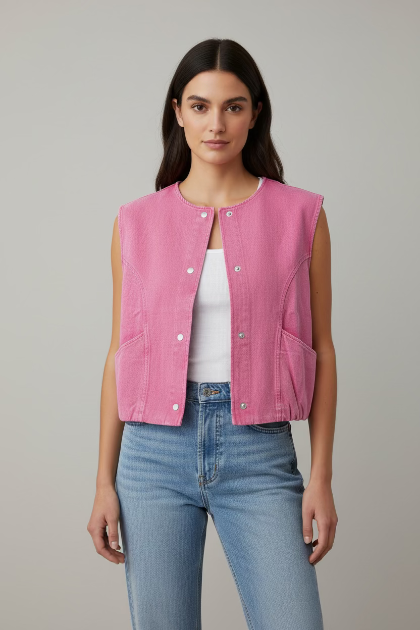 Killy Fuchsia Denim Gilet