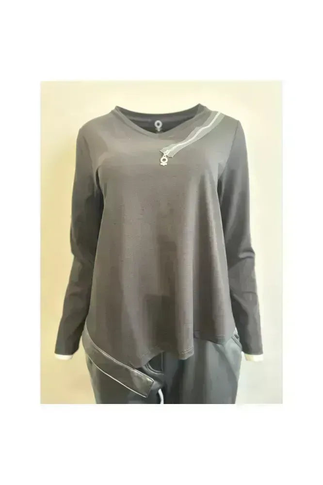 My Soul Lady Zip Top Black