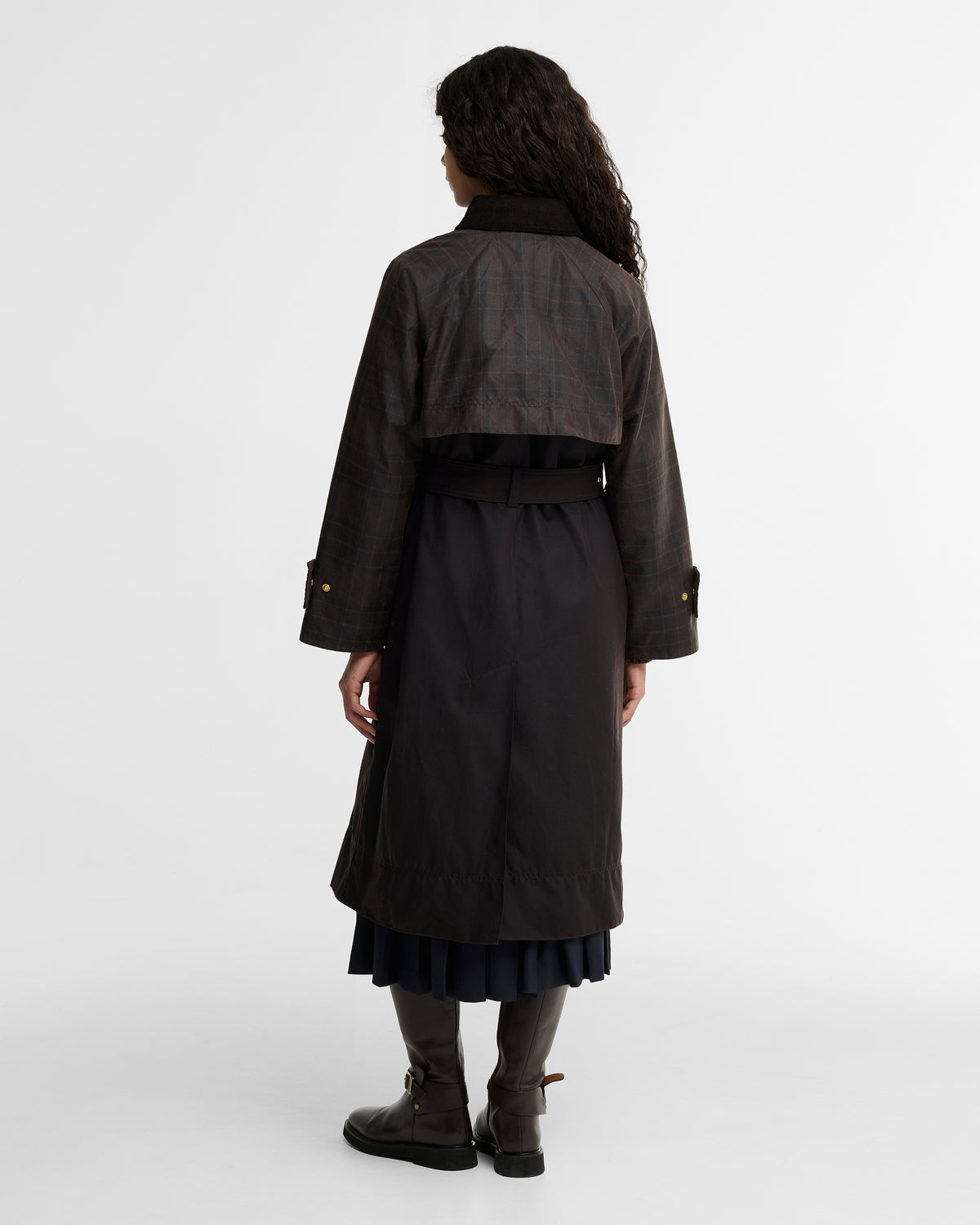 Barbour Elva Wax Rustic/Muted Tartan
