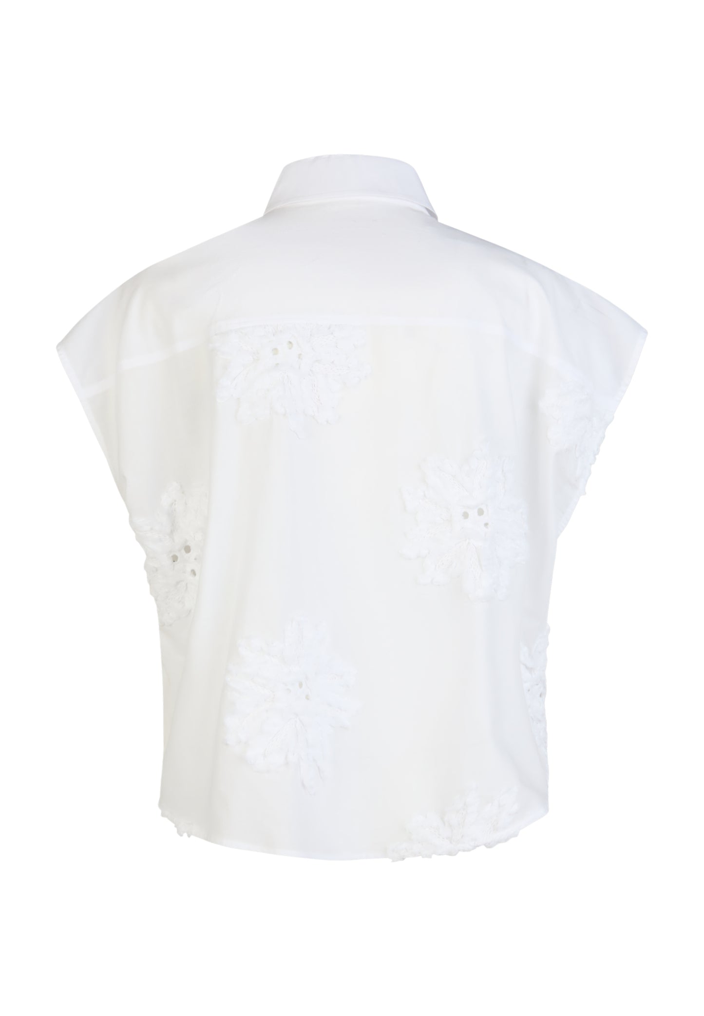 Marc Aurel Sleeveless Shirt Blouse White