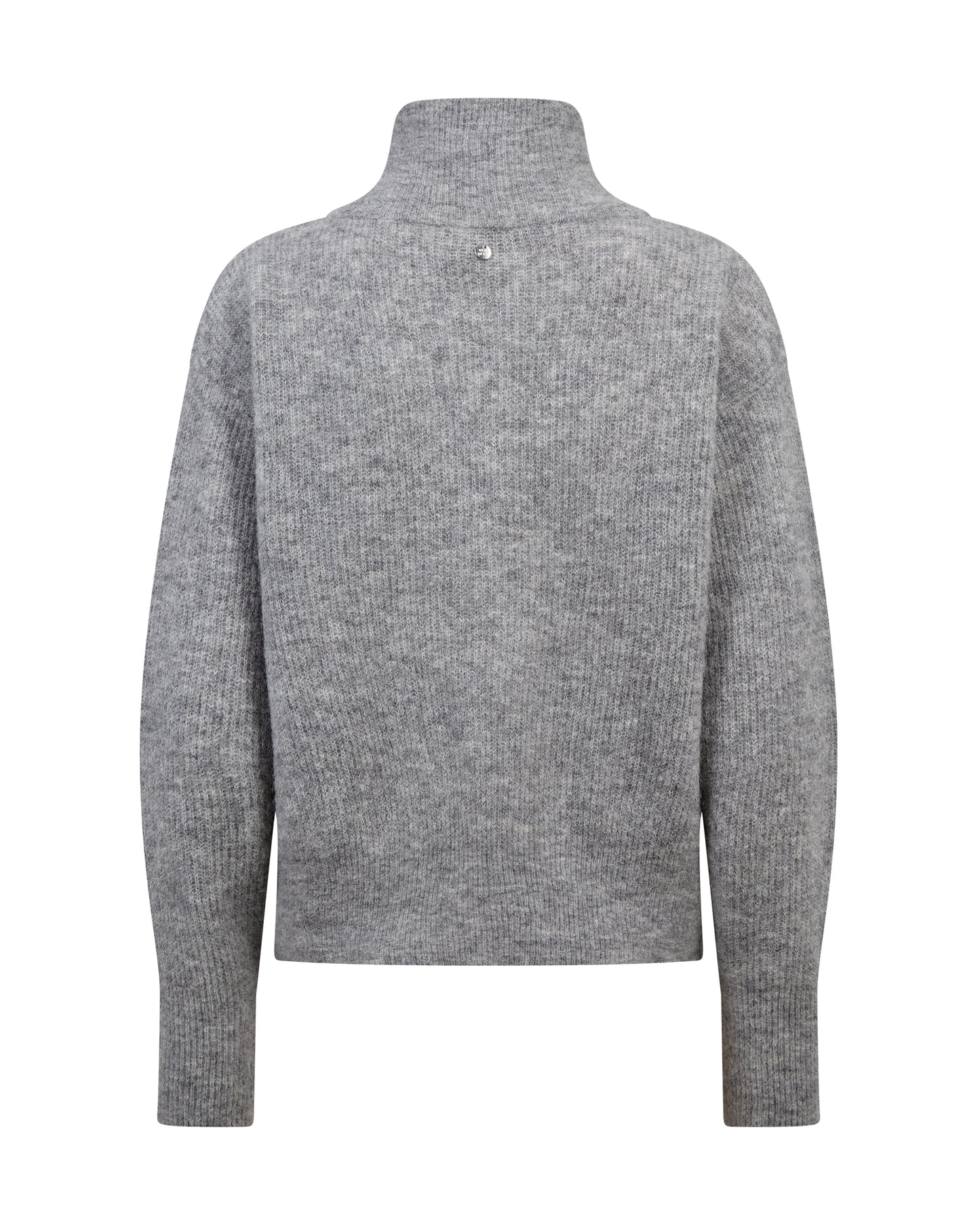 Mos Mosh Thora Knit Zip Cardigan Grey Melange