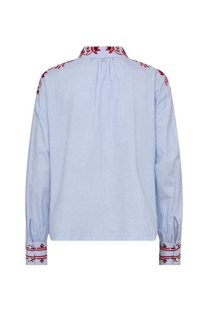 Mos Mosh Osmo Stripey Shirt Blue