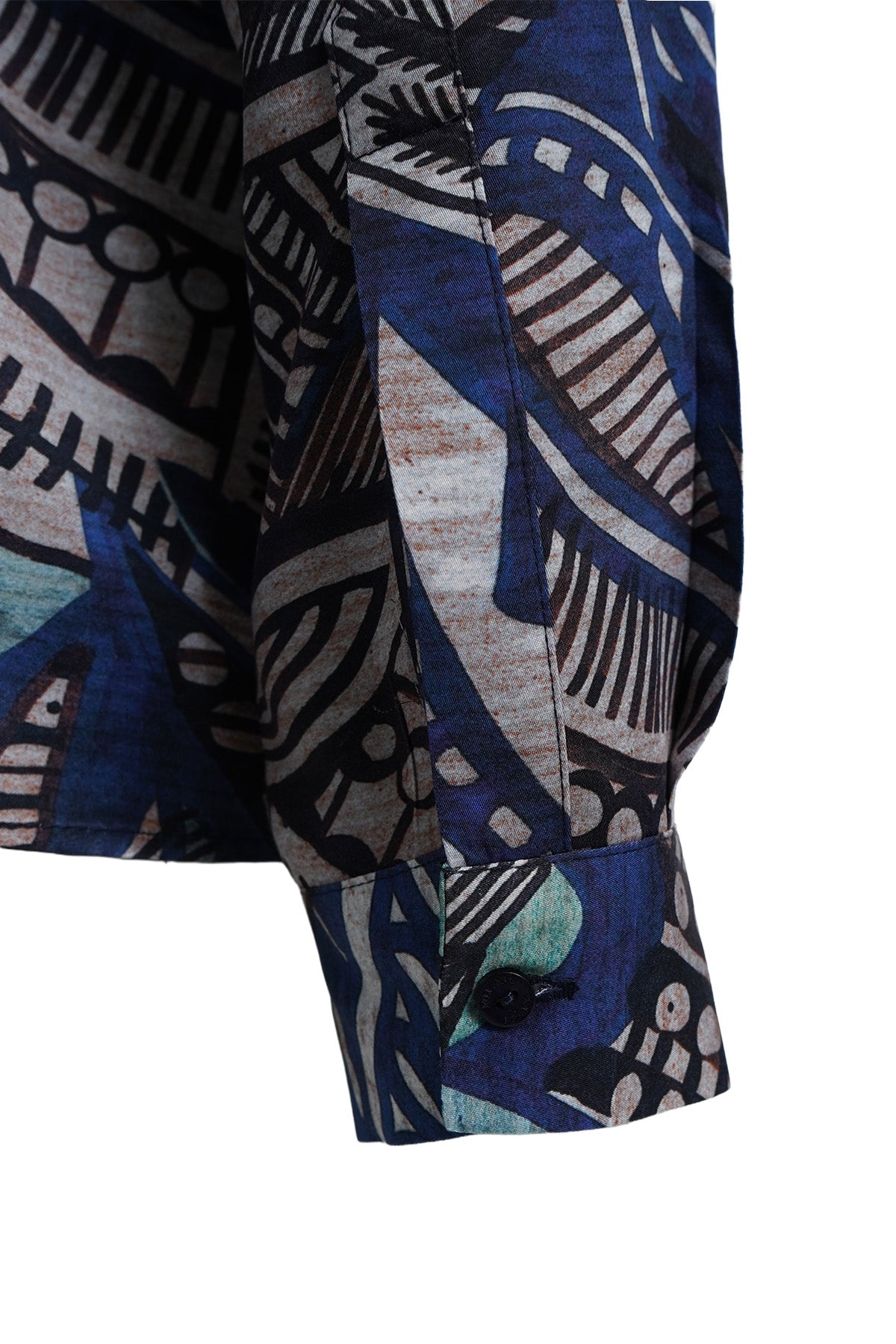 Milano Shirt Blouse Navy Print