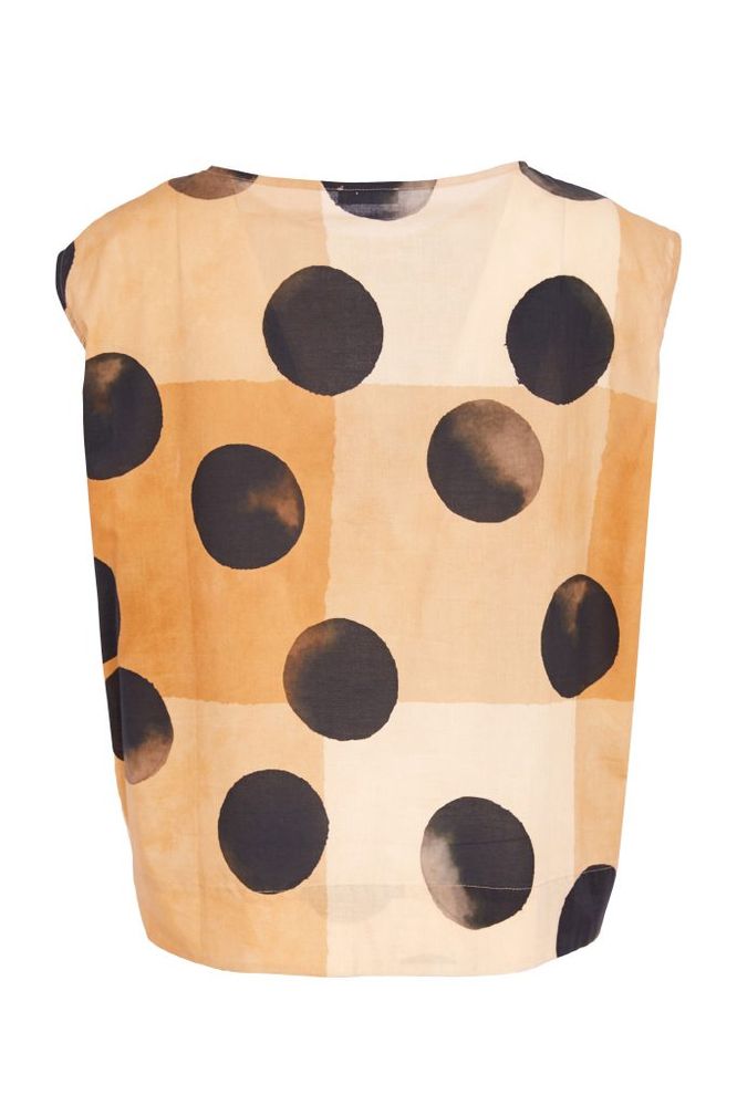 NAYA Spot Print Top Tan