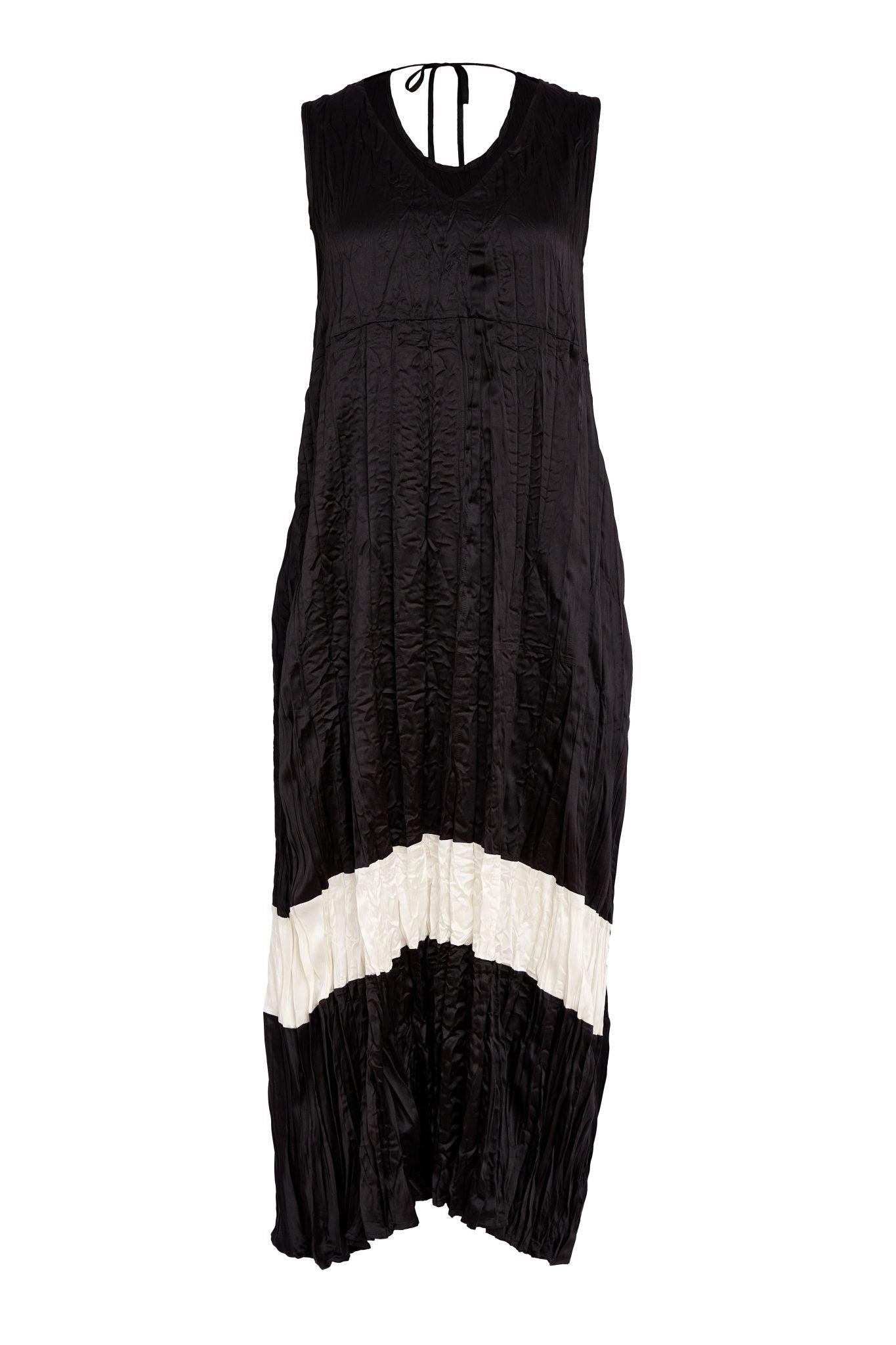 NAYA Crushed Dress Black/off white