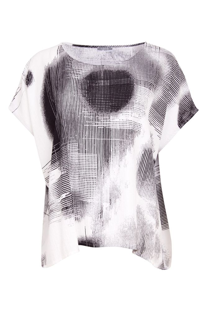 NAYA Blurred Faded Spot Top White/Black