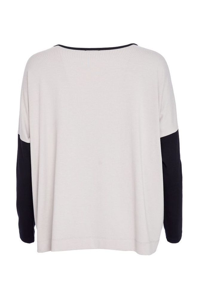 NAYA Placement Print Top Taupe/Black