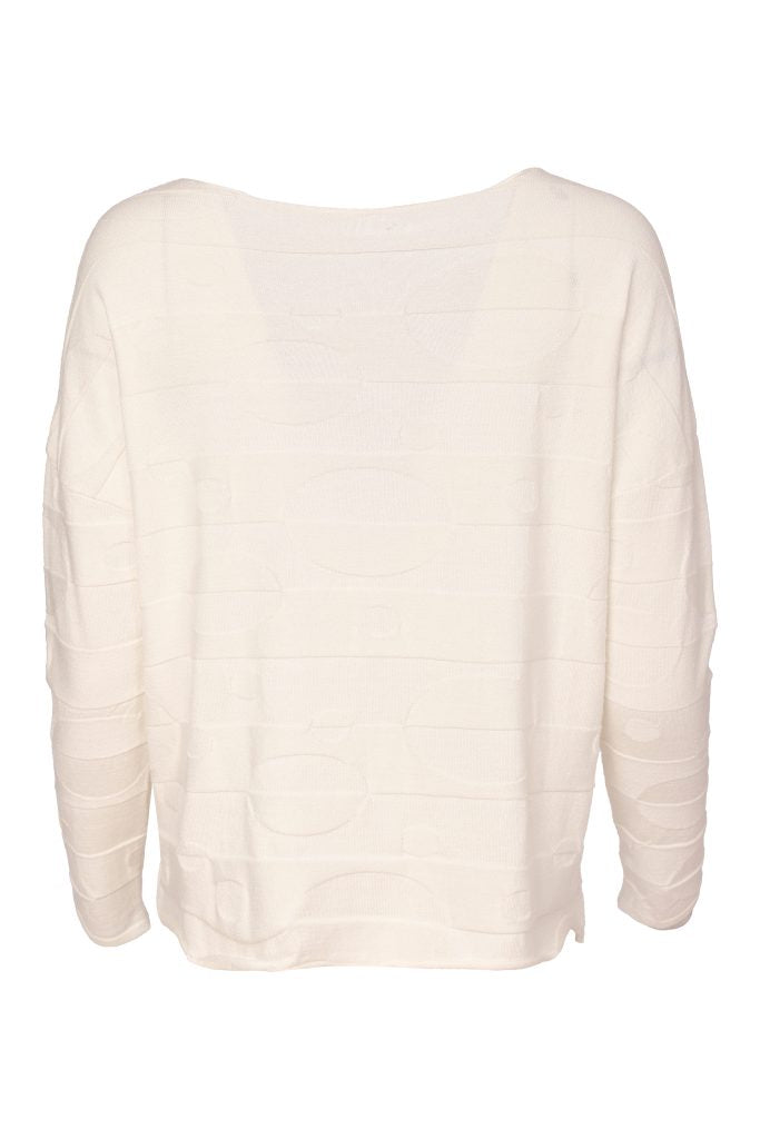 Naya Circle Design Sweater-Cream