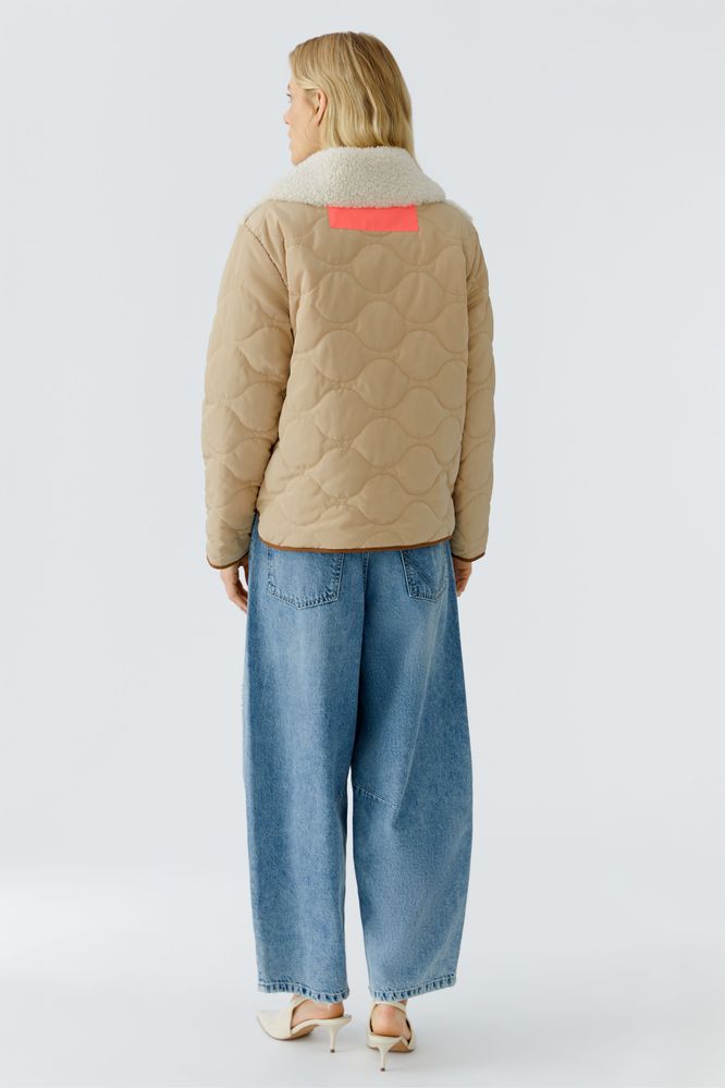 Oui Stone Green Reversible Jacket