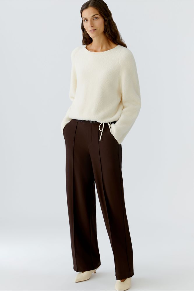 Oui Trousers Dark Brown