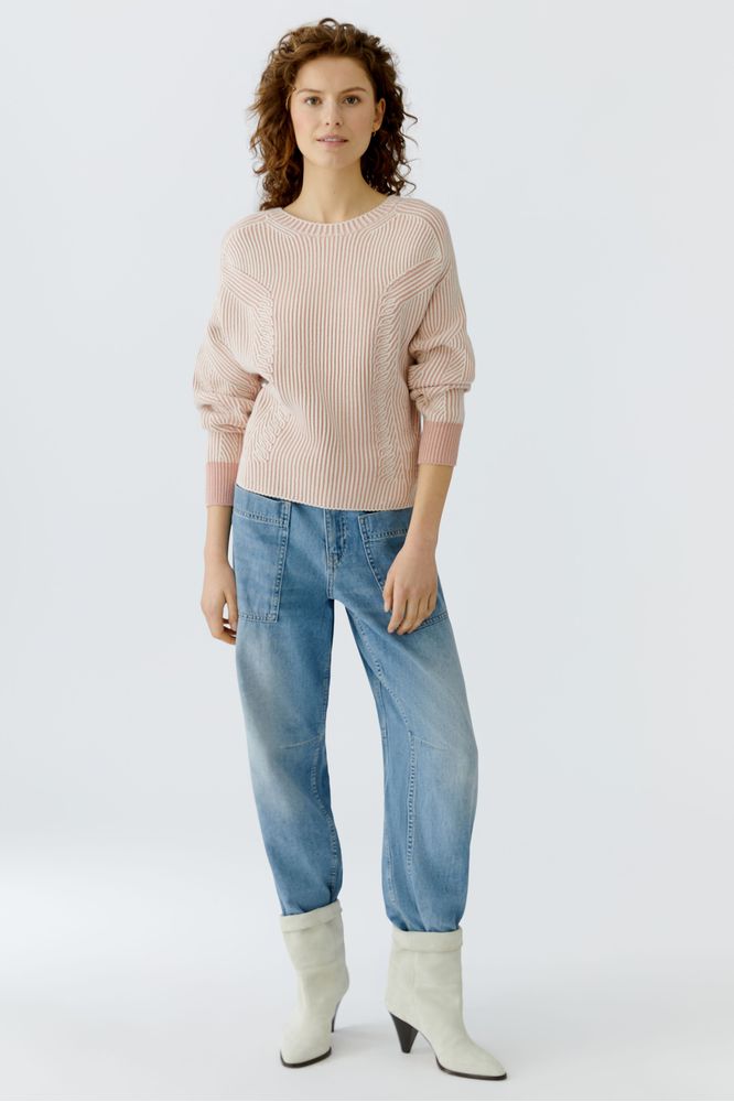 Oui White/Red Pullover 96761