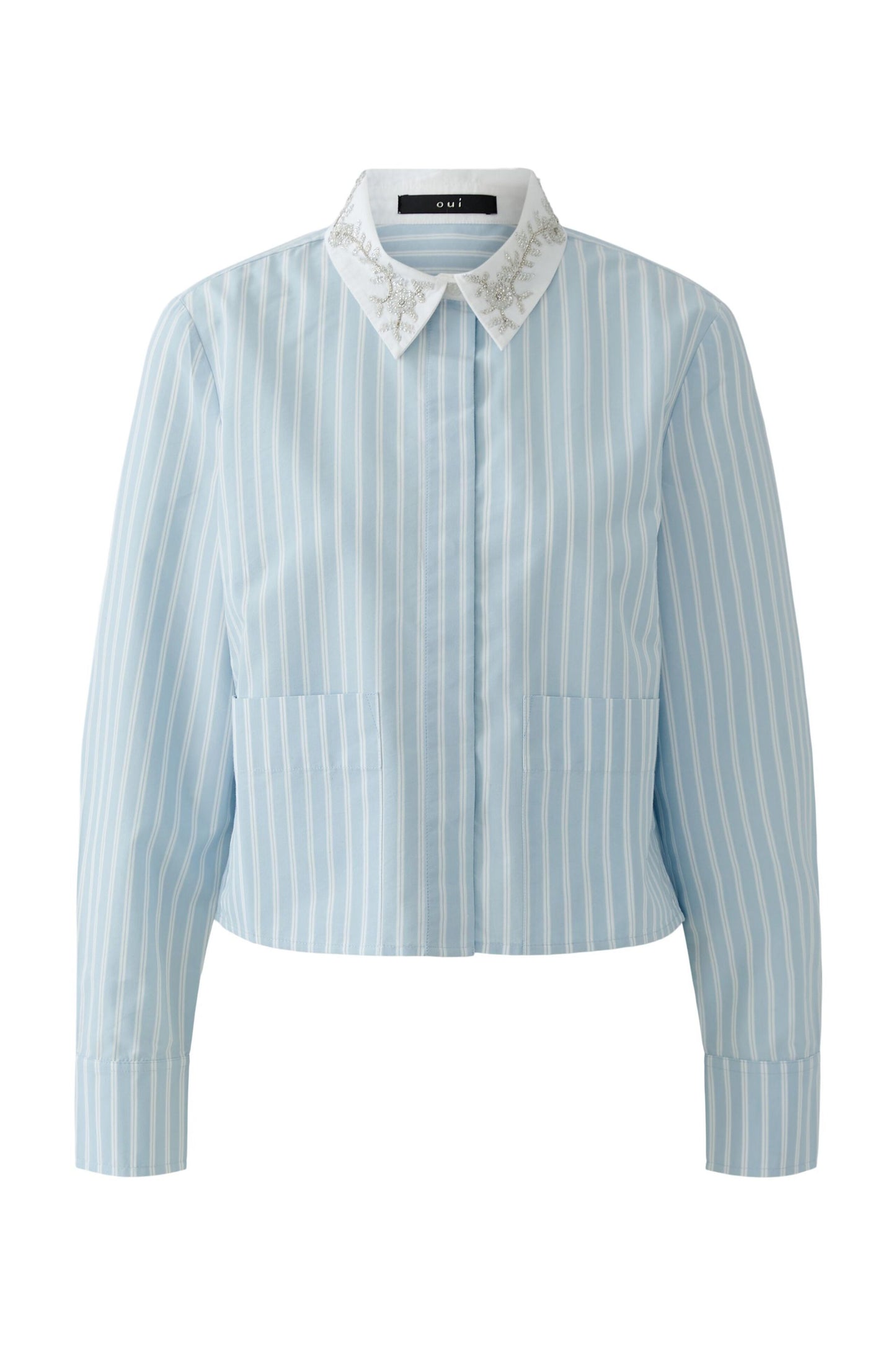 Oui Blue Stripe Blouse 96459