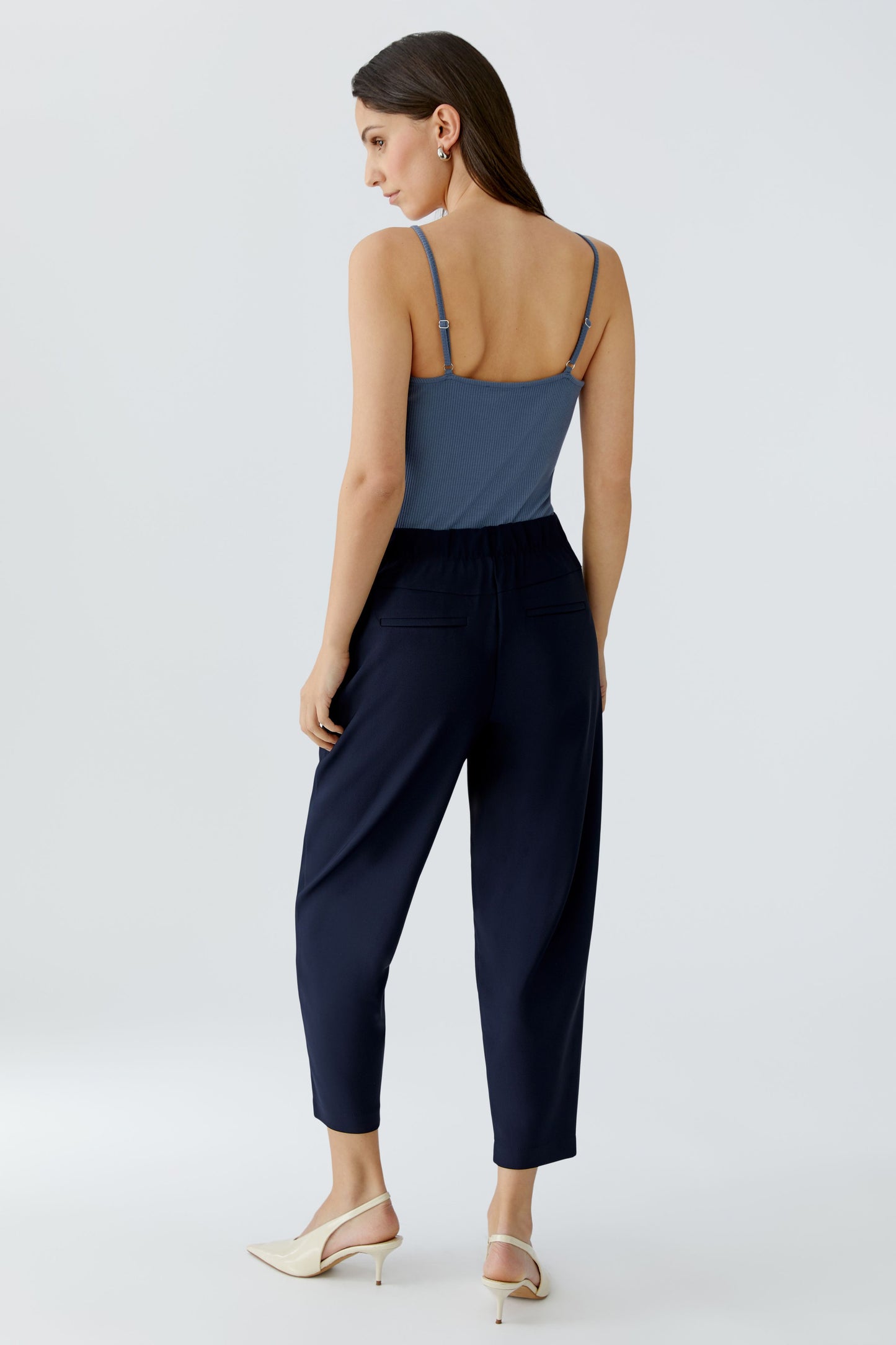 Oui Dark Blue Trousers 97143