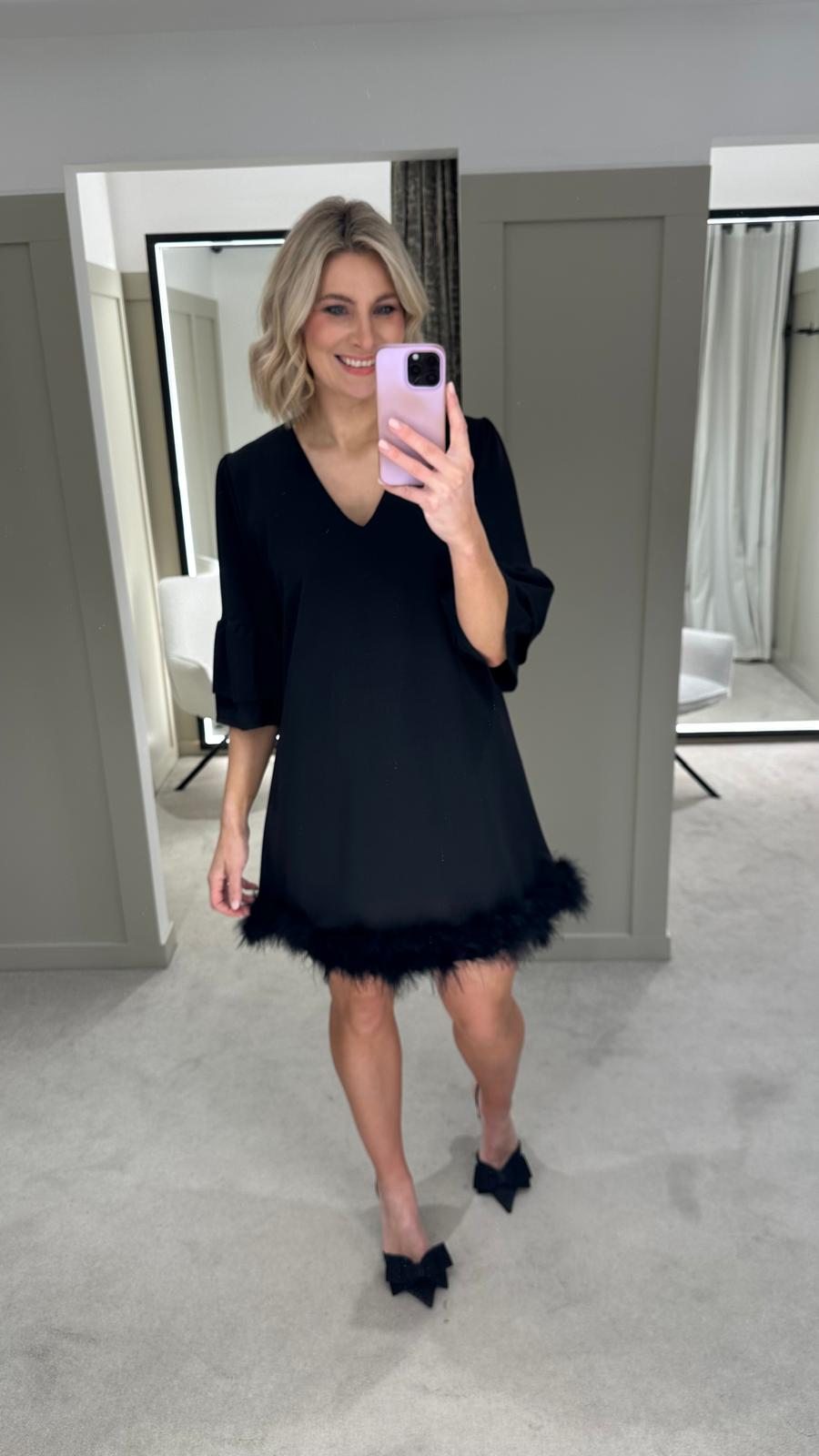 Kayla Black Feather Dress