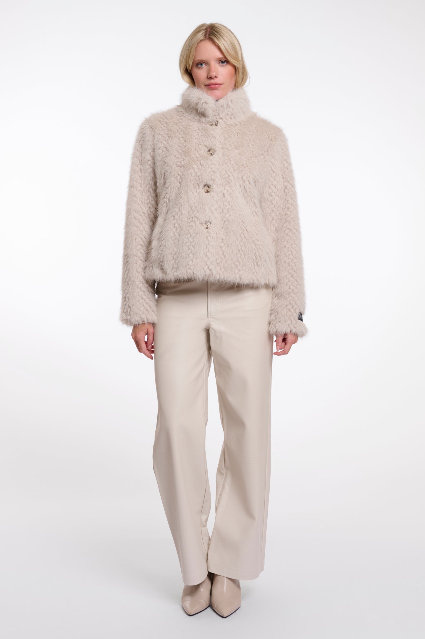 Rino & Pelle Vie Faux Fur Jacket-Birch Dessin