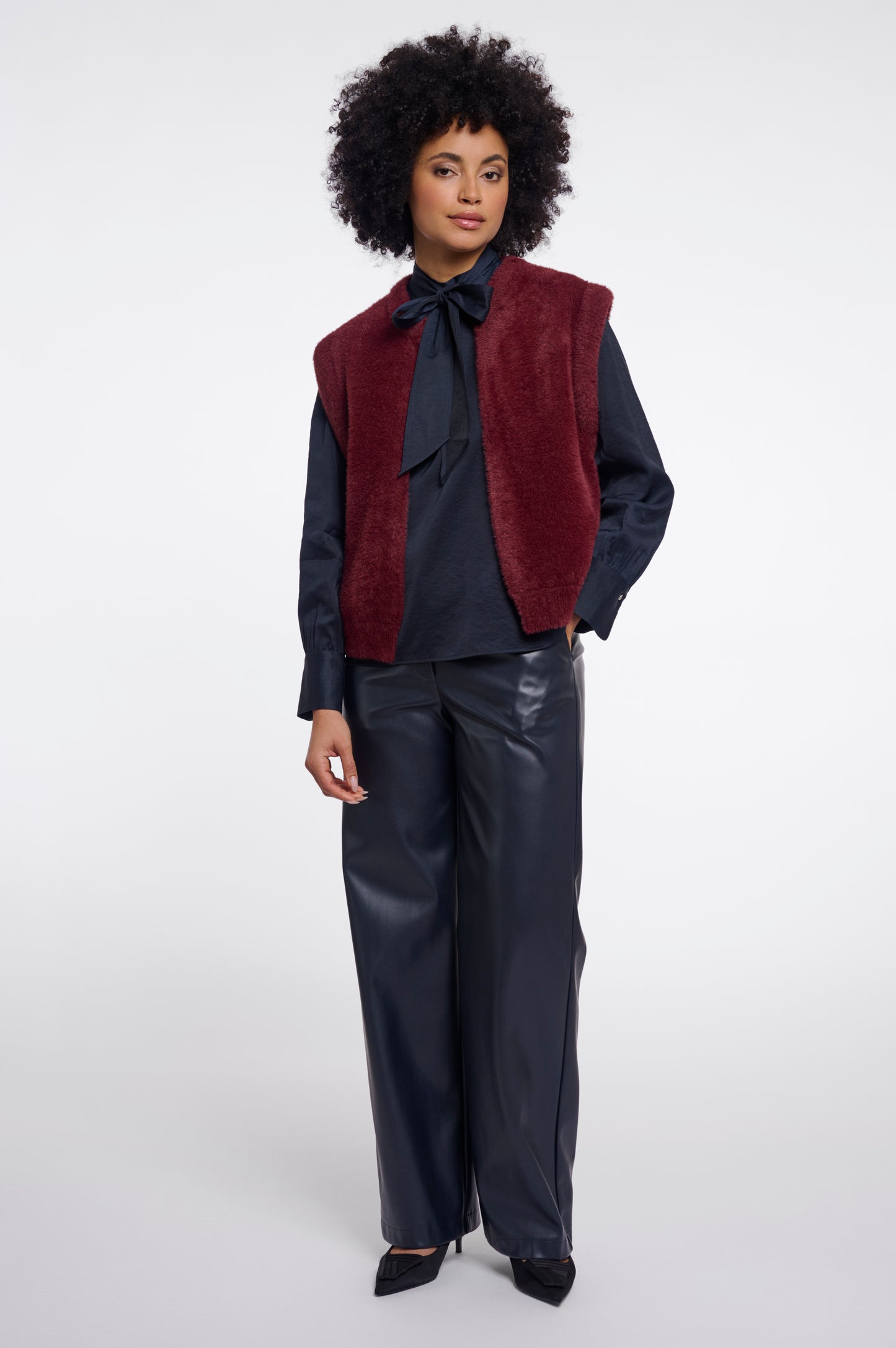 Rino & Pelle Elona Waistcoat-Sangria