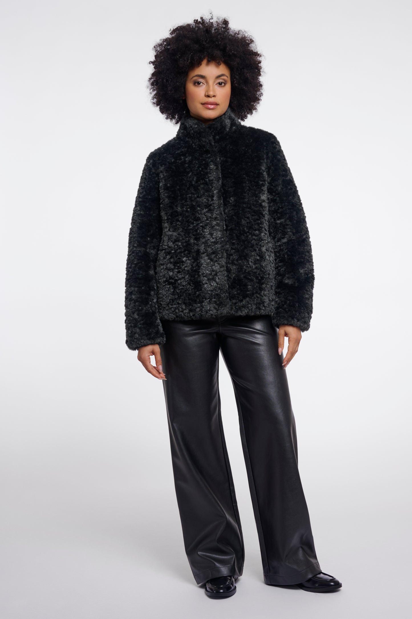 Rino & Pelle Kion Faux Fur Jacket Urban Teal