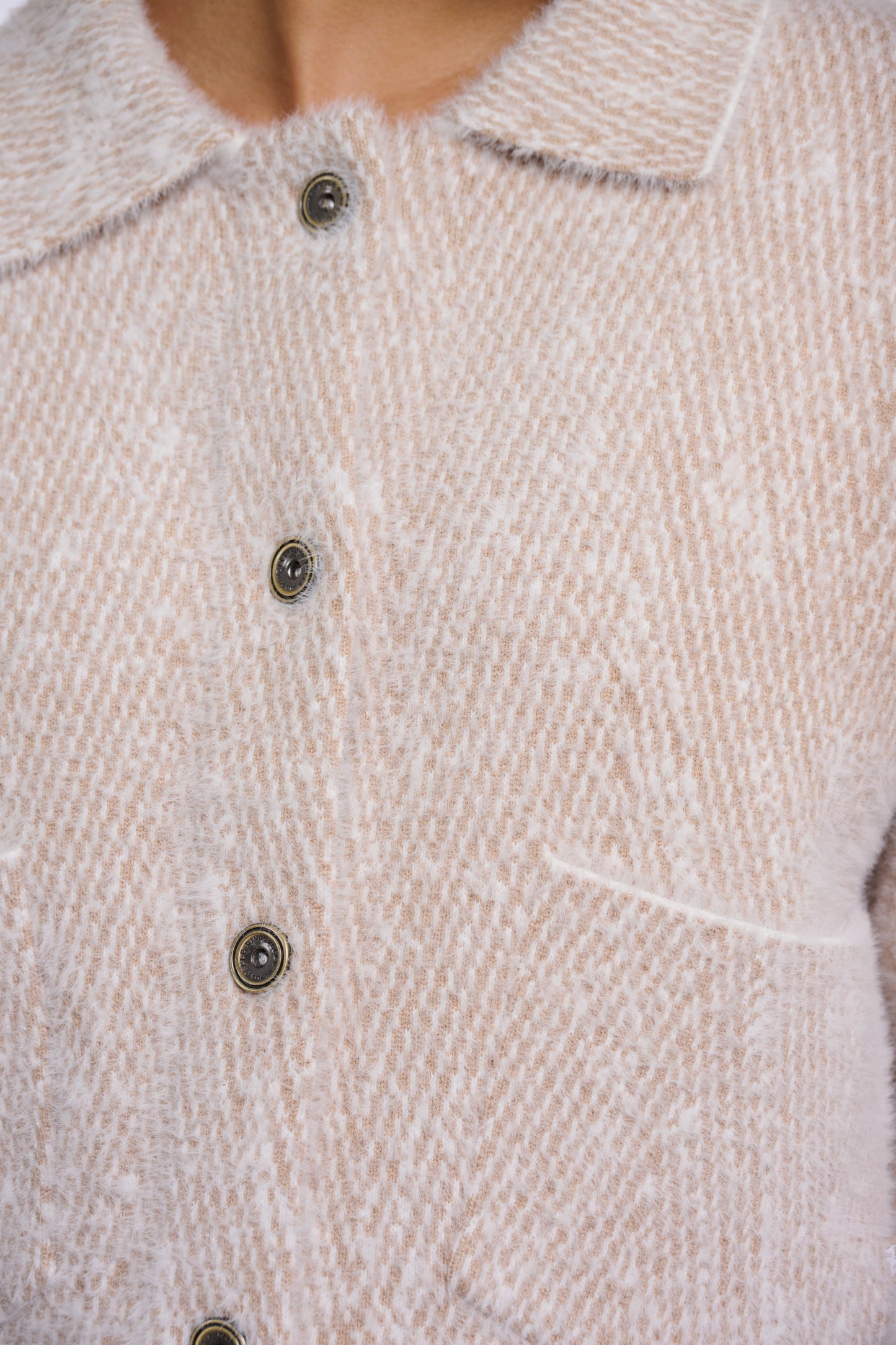 Rino & Pelle Bubbly Boxy Jacket-Beige Herringbone