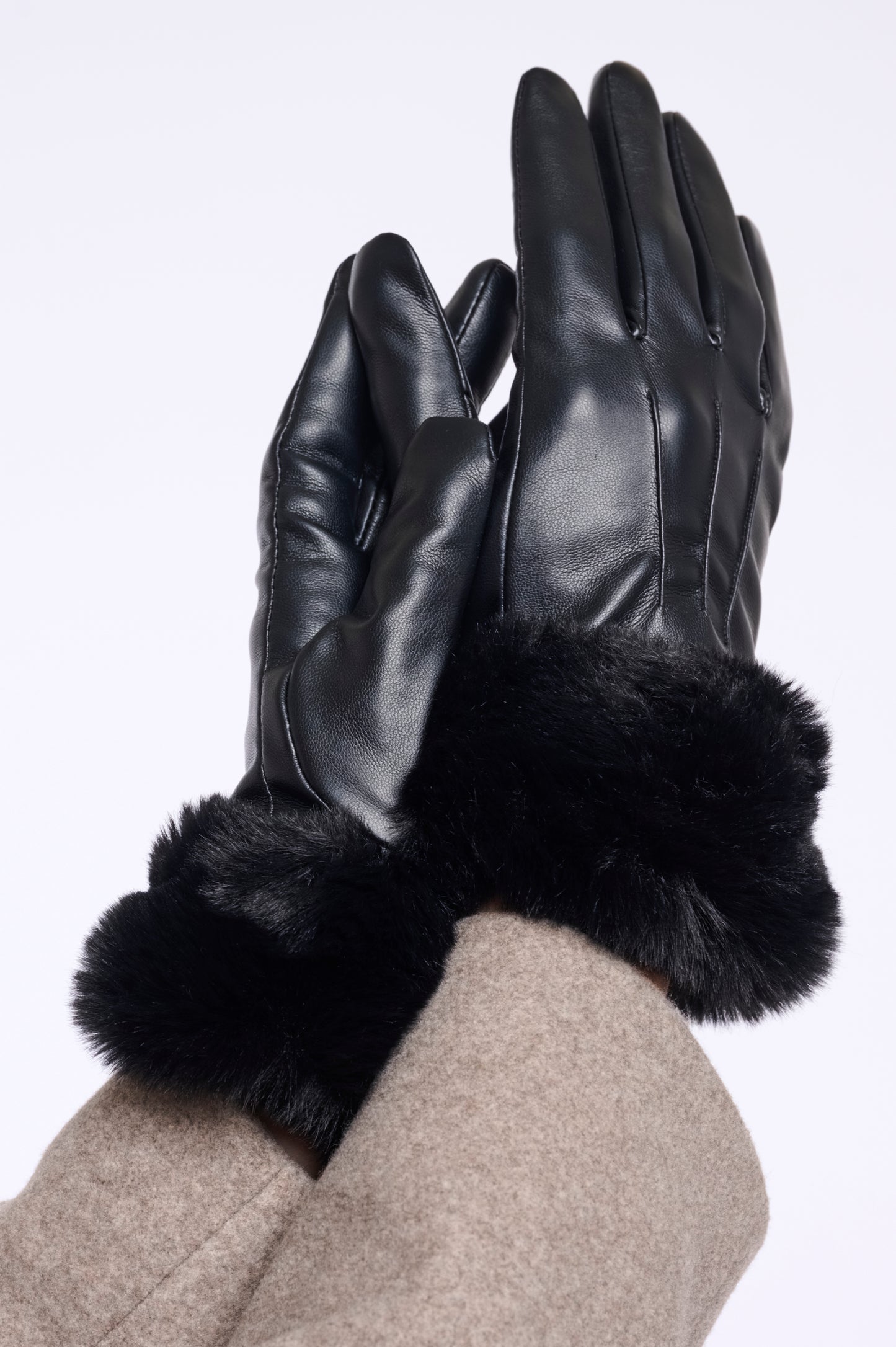 Rino & Pelle Arca Gloves Faux Fur Gloves Black