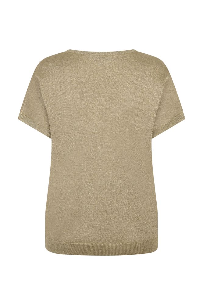 Red Button Jerry Sparkle Top Moss