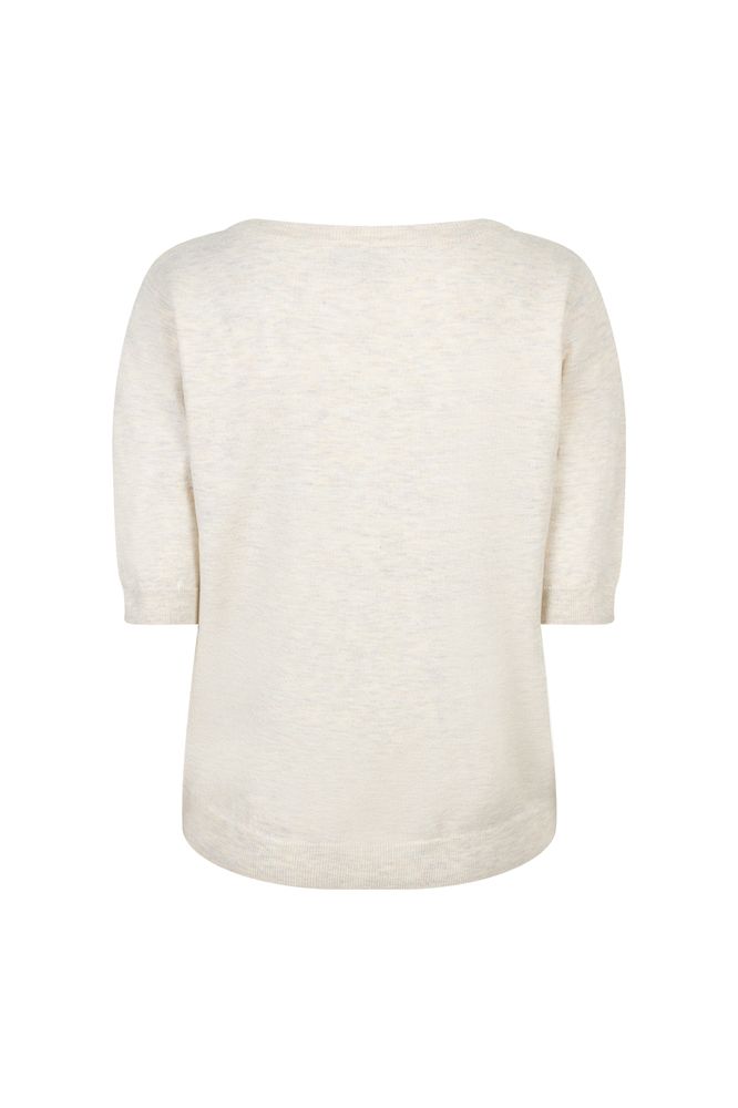 Red Button Terry Sweater Chestprint