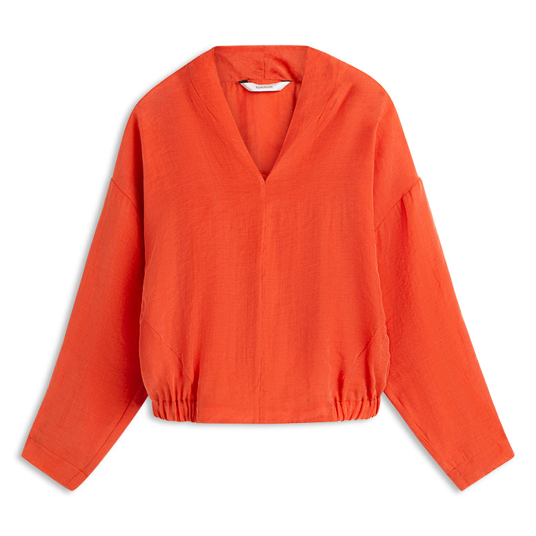 Summum V Neck Top Goji Berry