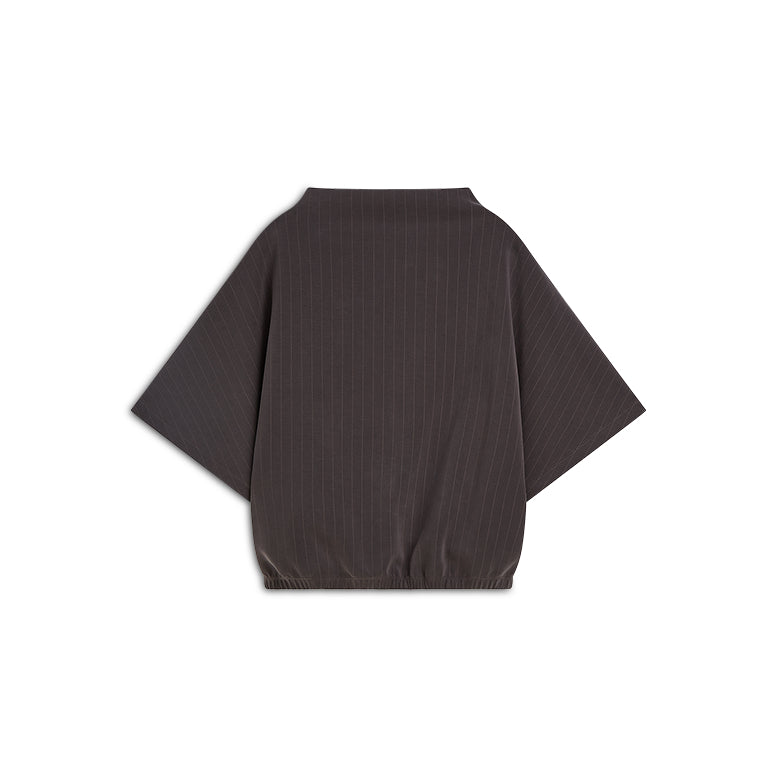 Summum Top Pinstripe Scuba Dark Chocolate